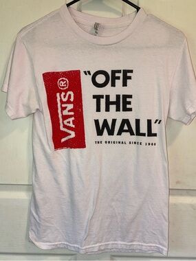 Vans "Off The Wall" Vintage Graphic Tee - White & Red